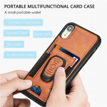 Mobildeksel med ringholder for iPhone 12/12 Pro, Brun Mobildeksel med ringholder for iPhone 12/12 Pro, Brun