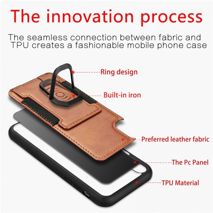 Mobildeksel med ringholder for iPhone 12/12 Pro, Svart Mobildeksel med ringholder for iPhone 12/12 Pro, Svart