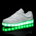 LED Sneakers med lisser, str 40, Hvit
