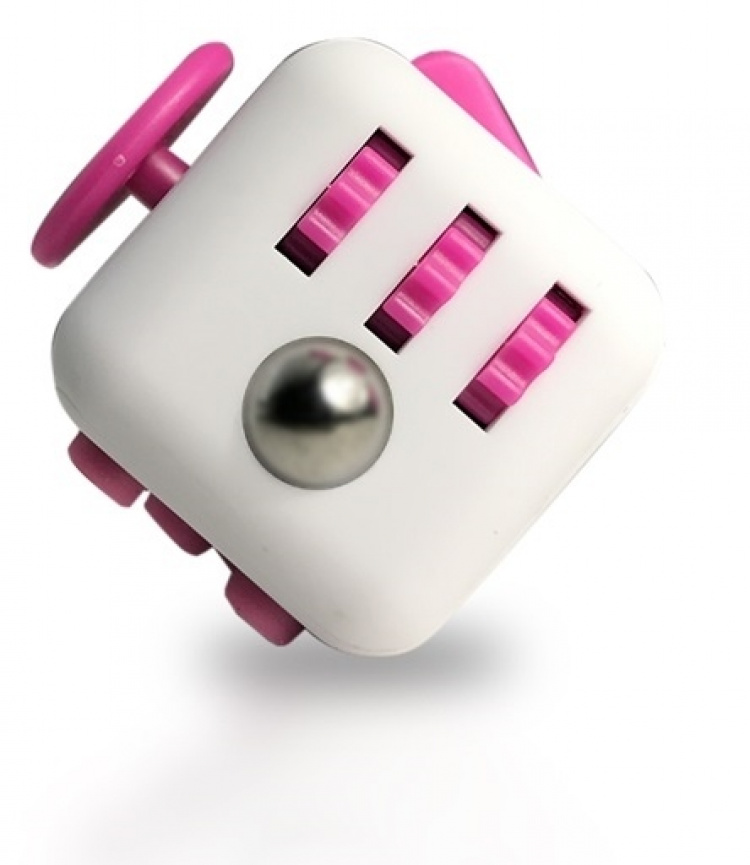 Fidget Cube, hvit/rosa