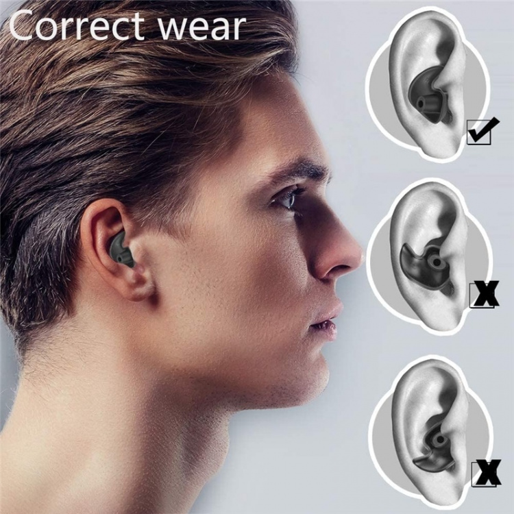 Ørepropper for svømming, svart