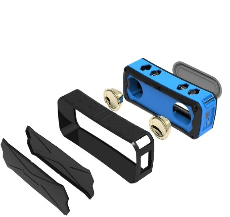 Vannbestandig høyttaler + bærestropp i silikon Vannbestandig høyttaler + bærestropp i silikon