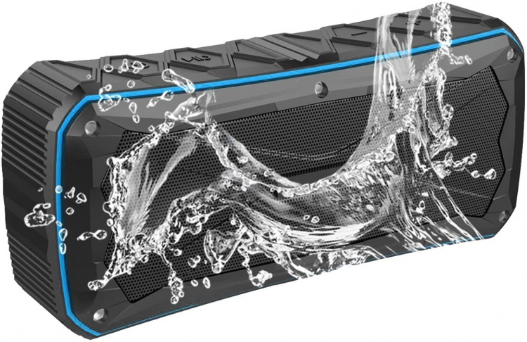 Vannbestandig høyttaler + bærestropp i silikon Vannbestandig høyttaler + bærestropp i silikon