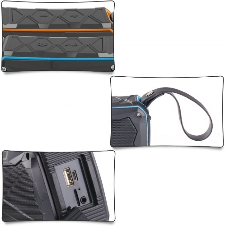 Vannbestandig høyttaler + bærestropp i silikon Vannbestandig høyttaler + bærestropp i silikon