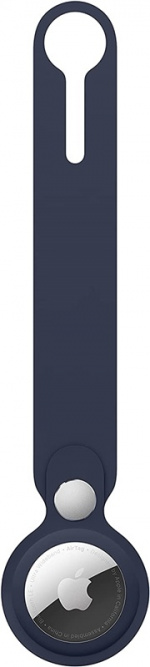 PU-lær-etui for Airtag, Blå PU-lær-etui for Airtag, Blå