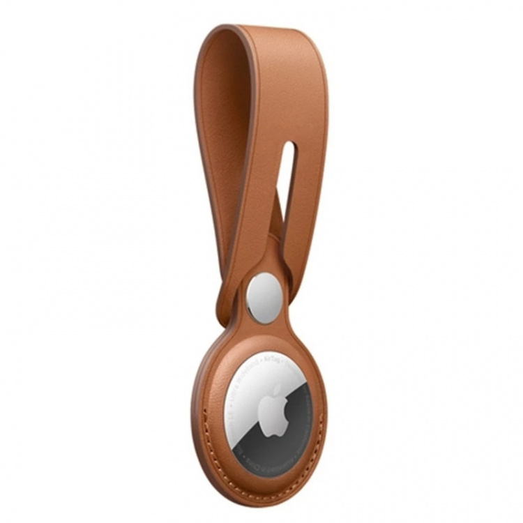 PU-lær-etui for Airtag, Brun