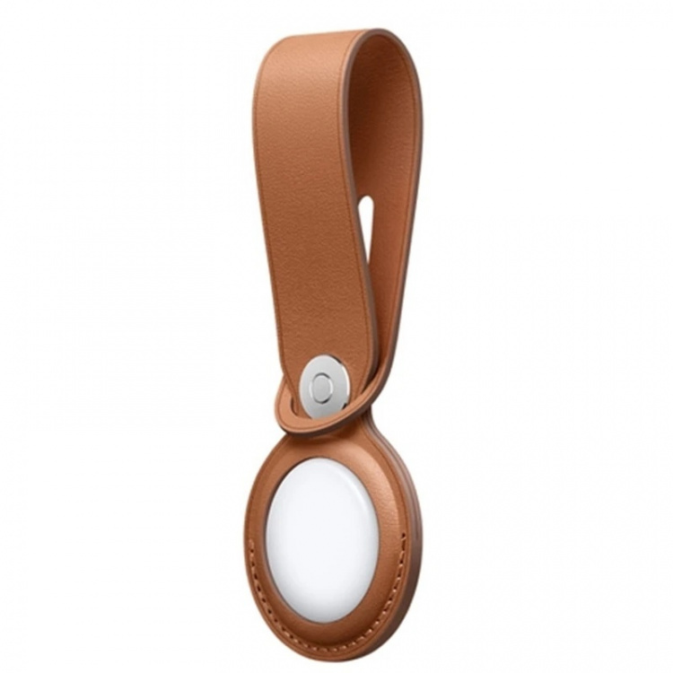 PU-lær-etui for Airtag, Brun