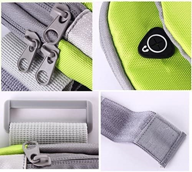 Romslig armveske med hodetelefonport, Grønn Romslig armveske med hodetelefonport, Grønn