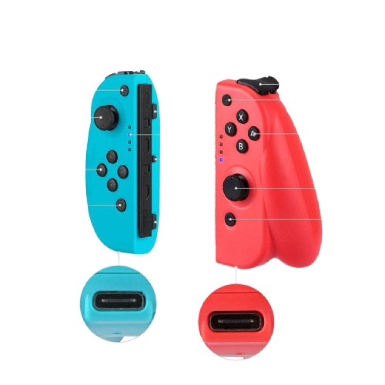 Gamepad for Nintendo Switch, rød/blå