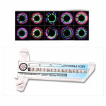 Belysning for sykkelhjul med fargerike mønstre