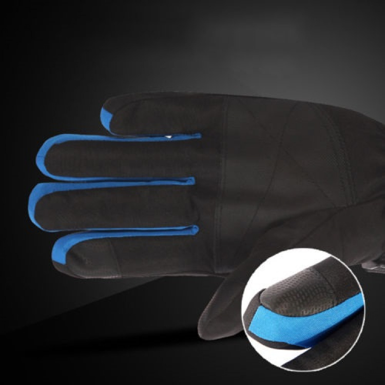 Vanntette skihansker, blå/svarte, størrelse L