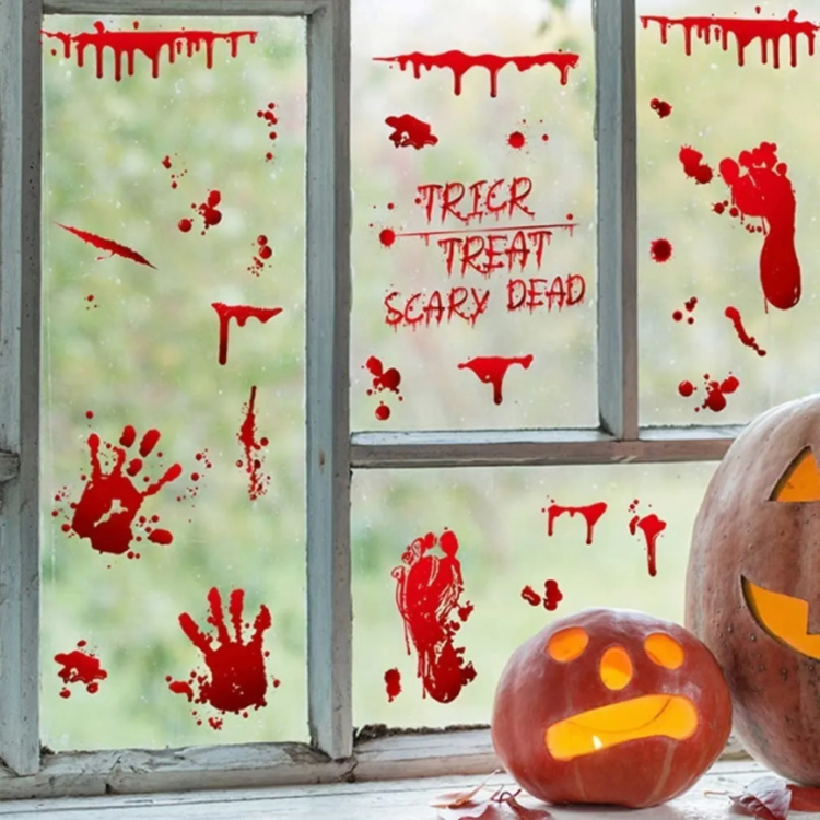 Blodige veggdekorasjoner med halloweenmotiv, 30x20