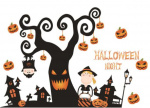 Veggdekorasjon med Halloween-motiv, Skummelt tre 60x90cm Veggdekorasjon med Halloween-motiv, Skummelt tre 60x90cm