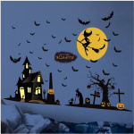 Veggdekorasjon med Halloween-motiv, Haunted house 60x90cm