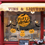 Veggdekorasjon med Halloween-motiv, Happy Halloween 60x45cm Veggdekorasjon med Halloween-motiv, Happy Halloween 60x45cm