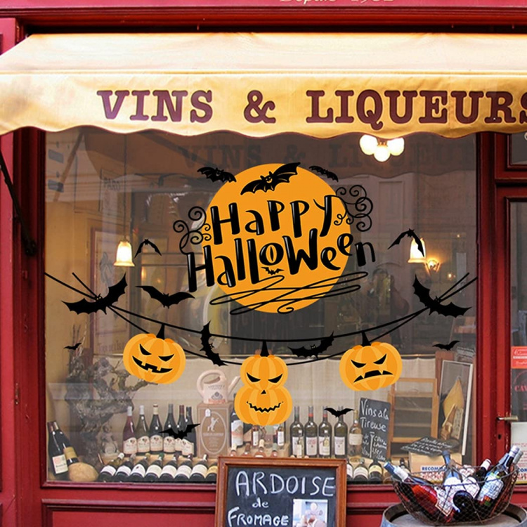 Veggdekorasjon med Halloween-motiv, Happy Halloween 60x45cm Veggdekorasjon med Halloween-motiv, Happy Halloween 60x45cm