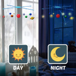 Hengende modell av solsystemet + selvlysende farge Hengende modell av solsystemet + selvlysende farge