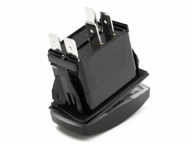 Vanntett bryter med LED-lys 5-pin, Blå