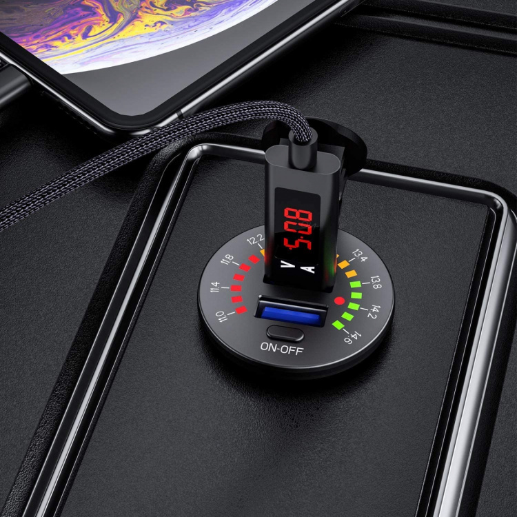 Extra socket Quick charge 3.0 and USB-A for car, boat, truck etc.