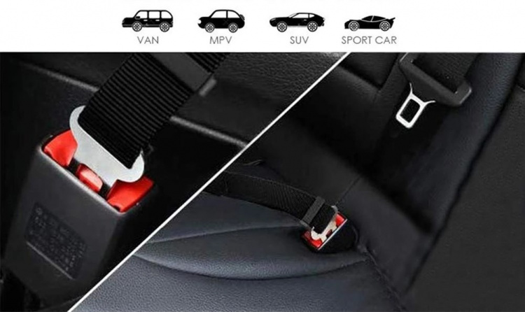 Bånd med bilbelteadapter for kjæledyr, svart