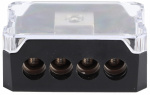 Distribusjonsblokk 1x10,5mm til 4x7mm