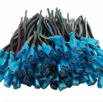 Flatstifthylse isolert med kabel 13cm, 100stk