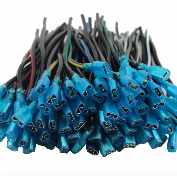 Flatstifthylse isolert med kabel 13cm, 100stk