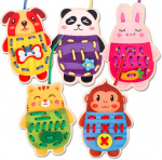 Sykort - tre med tråd, Panda Sykort - tre med tråd, Panda