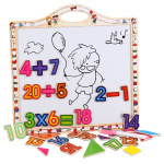 Magnetisk tavle med tall, former og blyant