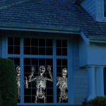 Vindusprojektor med jule- og halloweenmotiver