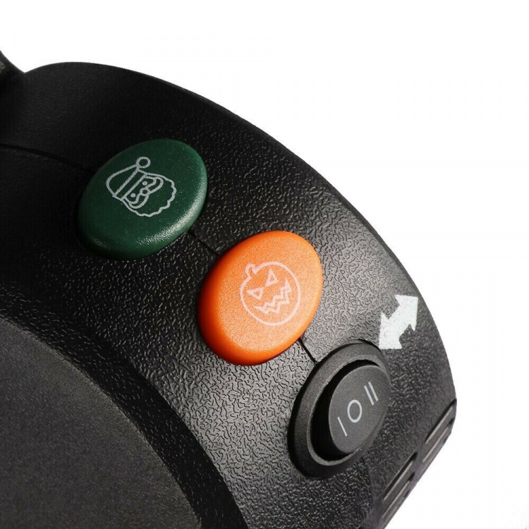 Vindusprojektor med jule- og halloweenmotiver