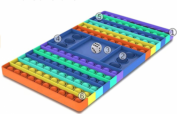 Pop-It sjakkbrett, Pastell Pop-It sjakkbrett, Pastell