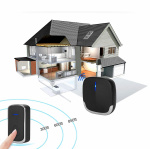 Plug & Play Trådløs ringeklokke med lang rekkevidde, svart Plug & Play Trådløs ringeklokke med lang rekkevidde, svart