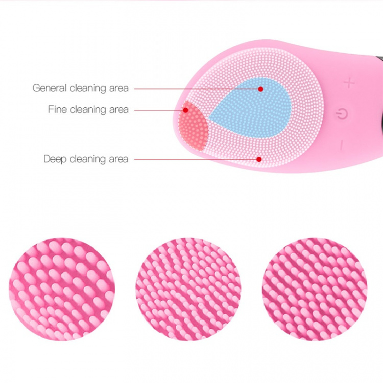 Vibrerende ansiktsrenser i silikon, Rosa