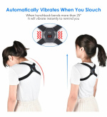 Støttevest for bedre holdning og ryggstøtte, Black