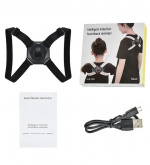 Støttevest for bedre holdning og ryggstøtte, Black