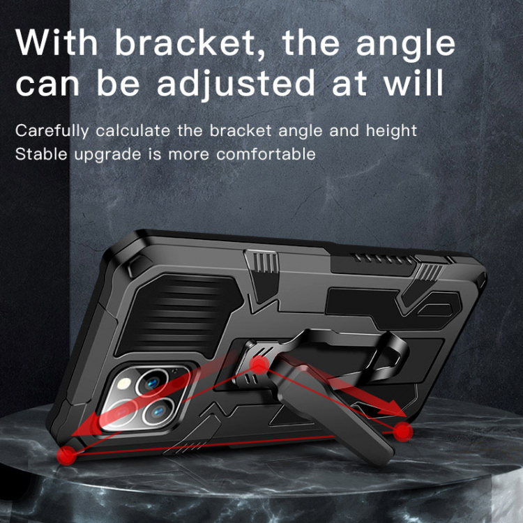 Robust skall med stativ til iPhone 13 Pro, Svart Robust skall med stativ til iPhone 13 Pro, Svart