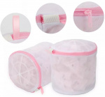 Kombinert skittentøyskurv/vaskepose for undertøy, Rosa Kombinert skittentøyskurv/vaskepose for undertøy, Rosa
