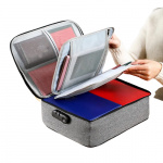 Flerelags dokumentoppbevaringsveske, grå