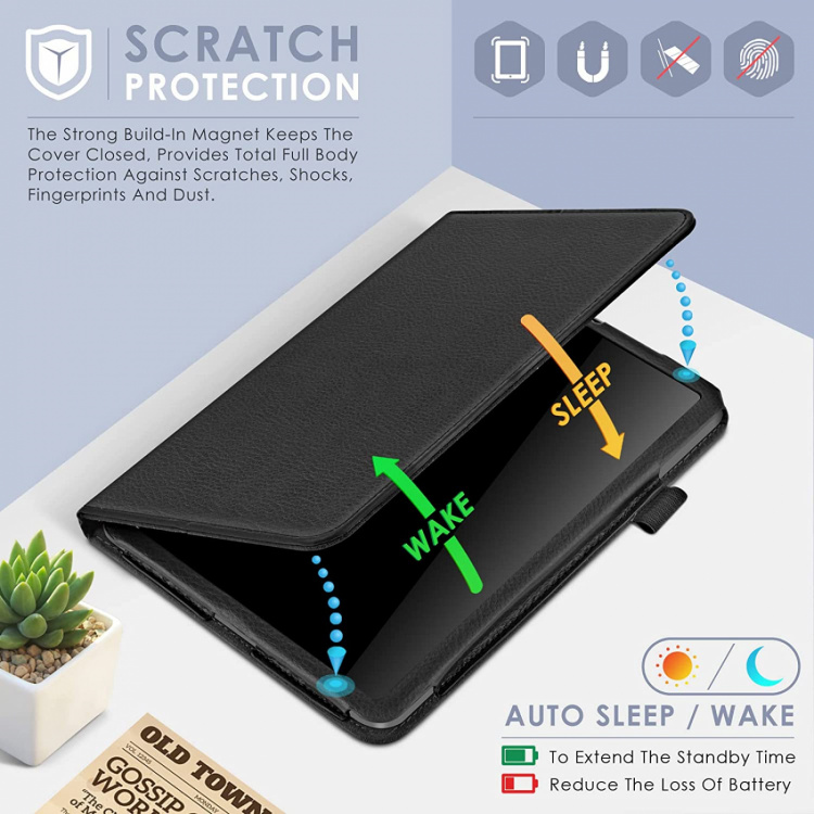 Etui med penneholder for iPad Mini 6, Sort Etui med penneholder for iPad Mini 6, Sort