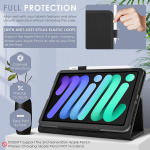Etui med penneholder for iPad Mini 6, Sort Etui med penneholder for iPad Mini 6, Sort