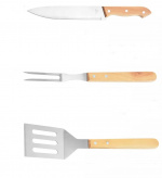 Grillsett i tre, 4 deler