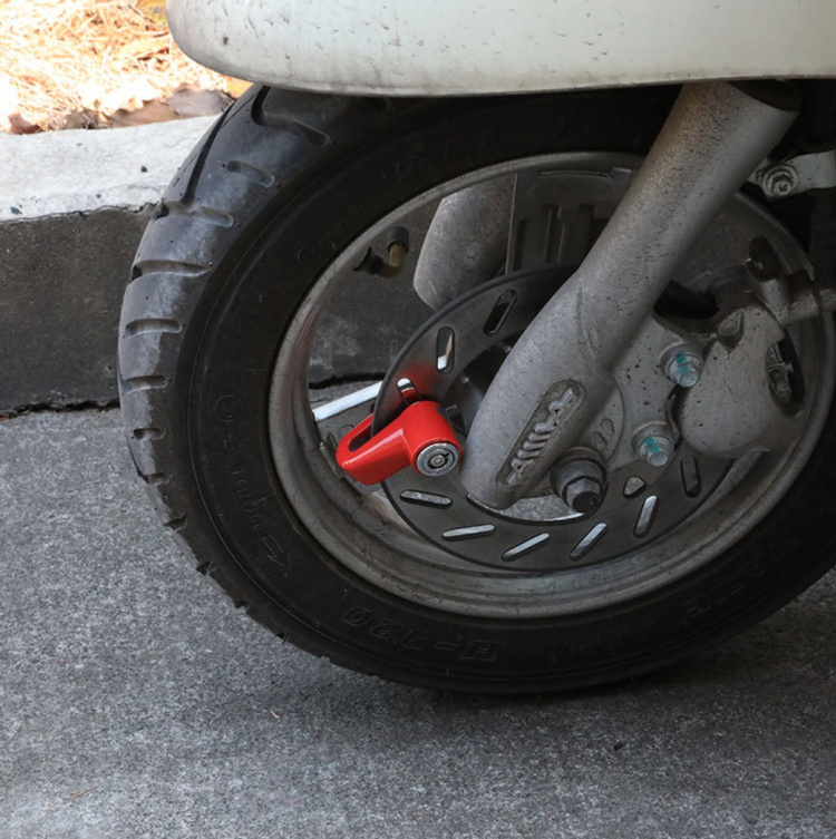 Skivebremselås for Sykkel & MC, Rød