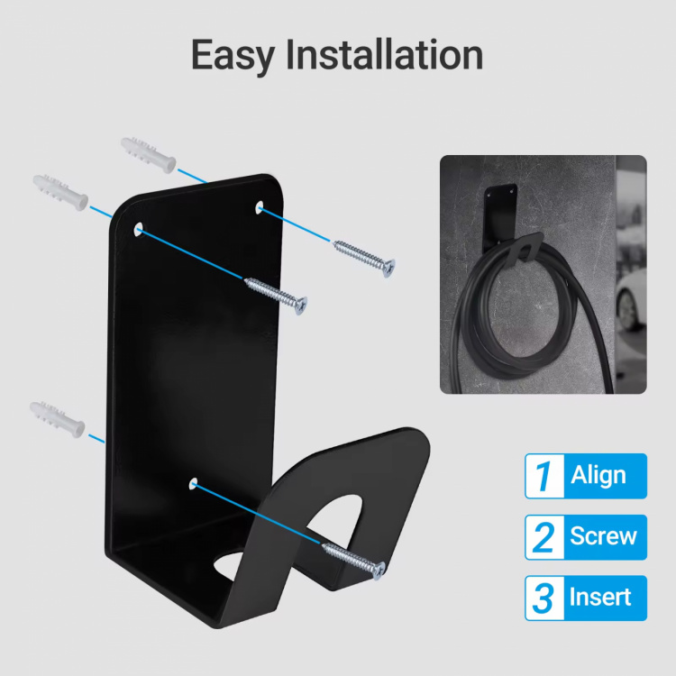 Kabelholder for ladekabel