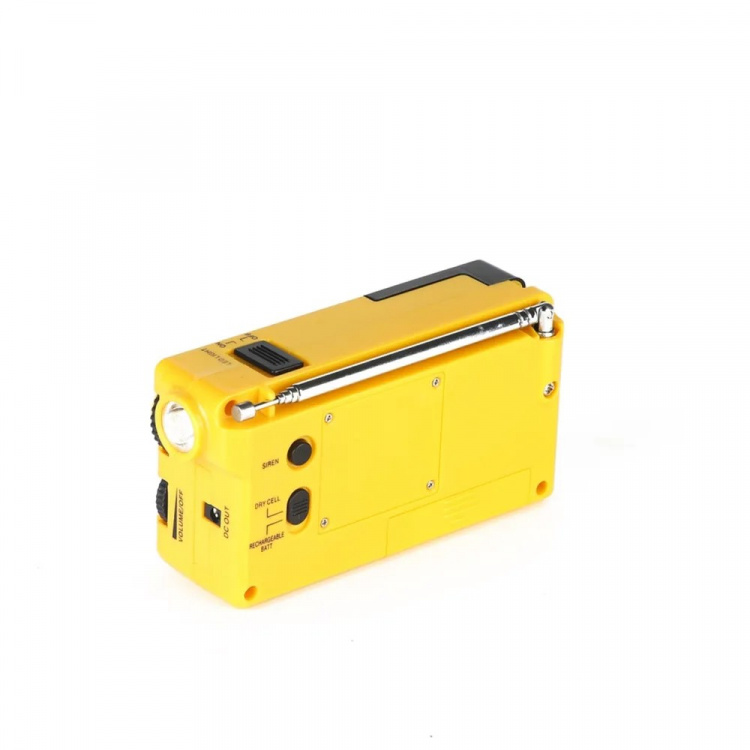 Sveivradio med LED-lampe - FM-radio, USB, 1000mAh