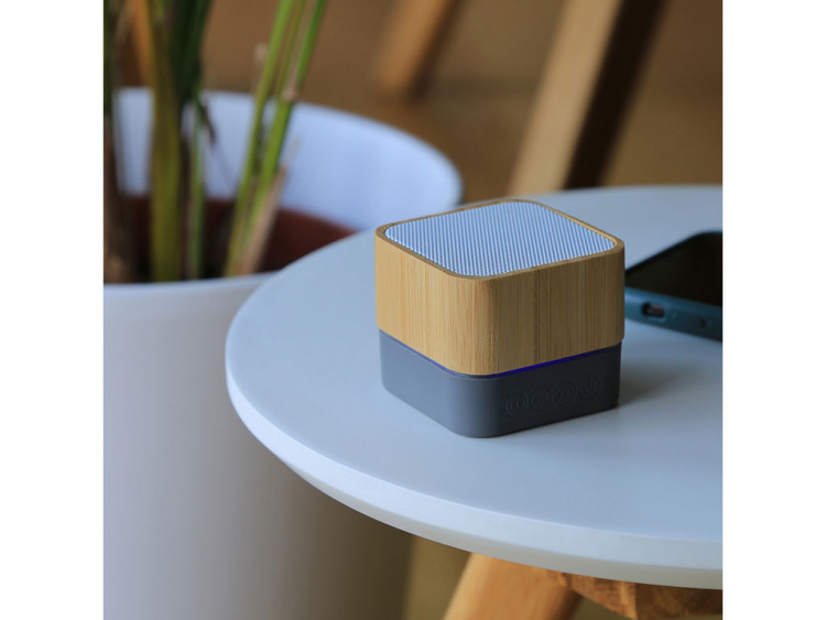 Bluetooth mini-trehøyttaler for kontoret, Grå