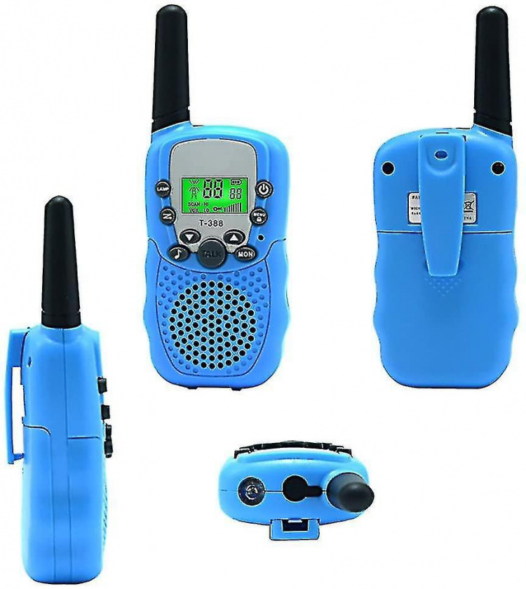 Walkie-talkie for barn, 2-pakning, blå