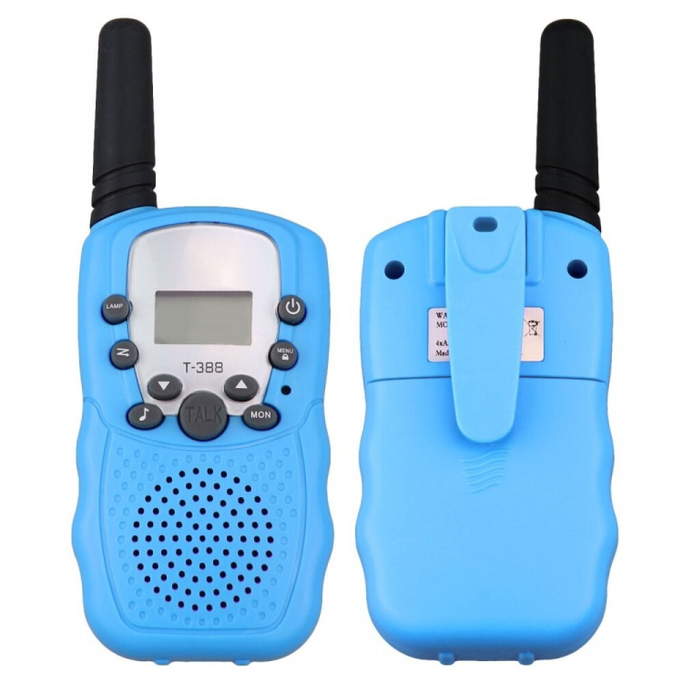 Walkie-talkie for barn, 2-pakning, blå