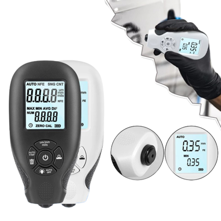 Tykkelsesmåler for bilfargebelegg, Hvit