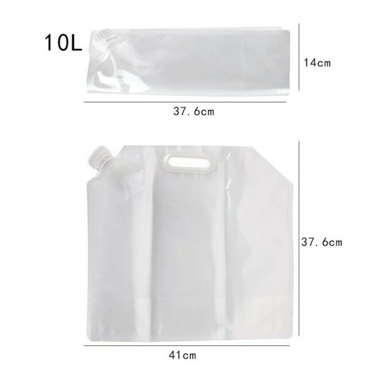 Sammenleggbar vannbeholder 10L med håndtak og kran